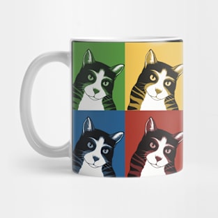 Portrait of cat in pop art style Mug